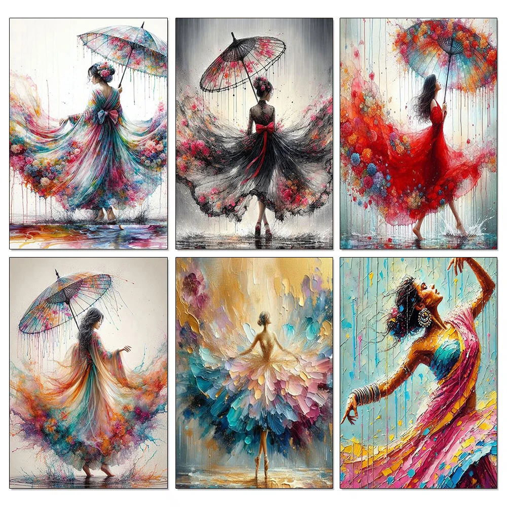 

5D DIY Diamond Painting Dancing Beautiful Girl Full Square/Round Diamond Mosaic Embroidery Home Decor Handmade Gifts