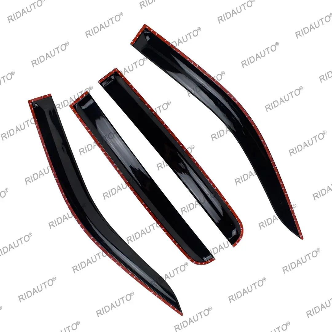 블랙 자동차 레인 사이드 문짝 바이저 윈도우 바이저 디플렉터 레인 가드, MISUBISHI TRITON 2023 2024 액세서리, 더블 캡 트럭