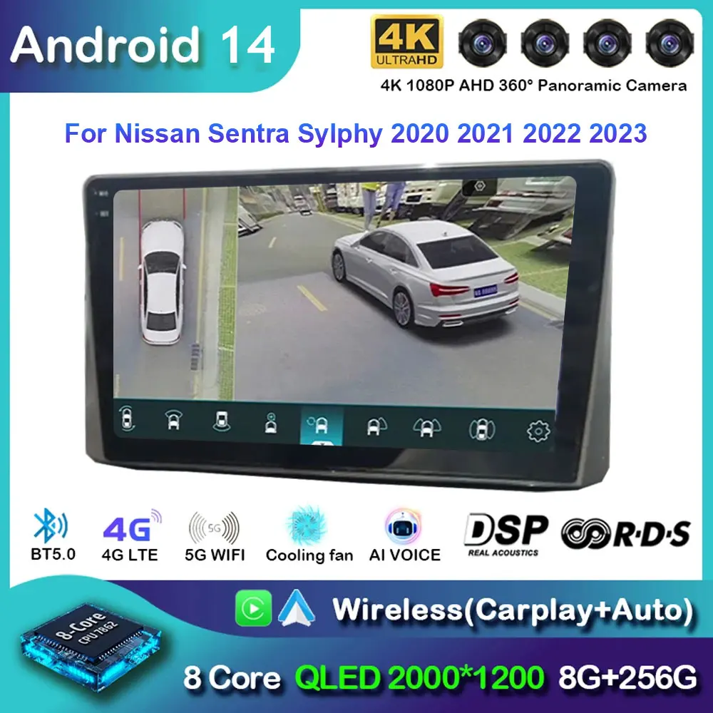 10.1inch Android For Nissan Sentra Sylphy 2020 2021 2022 2023 Car Radio Multimedia Player GPS Navigation 2 Din Carplay Head Unit