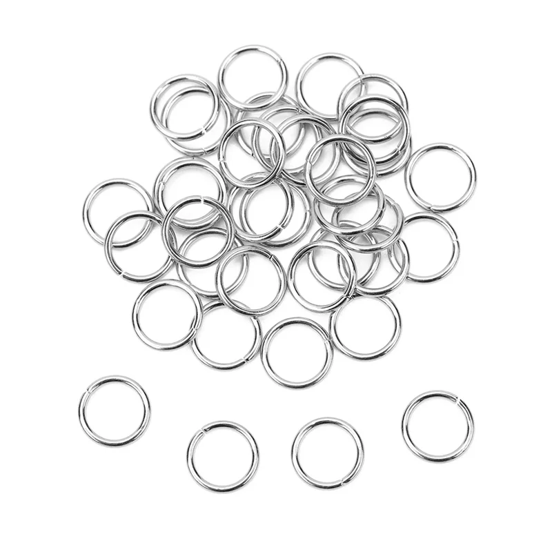 100 Stück PVD Edelstahl offene Biegeringe Lot 3 4 5 6 7 8 10 mm Spaltringe Verbinder für Armband Halskette Diy Schmuckherstellung