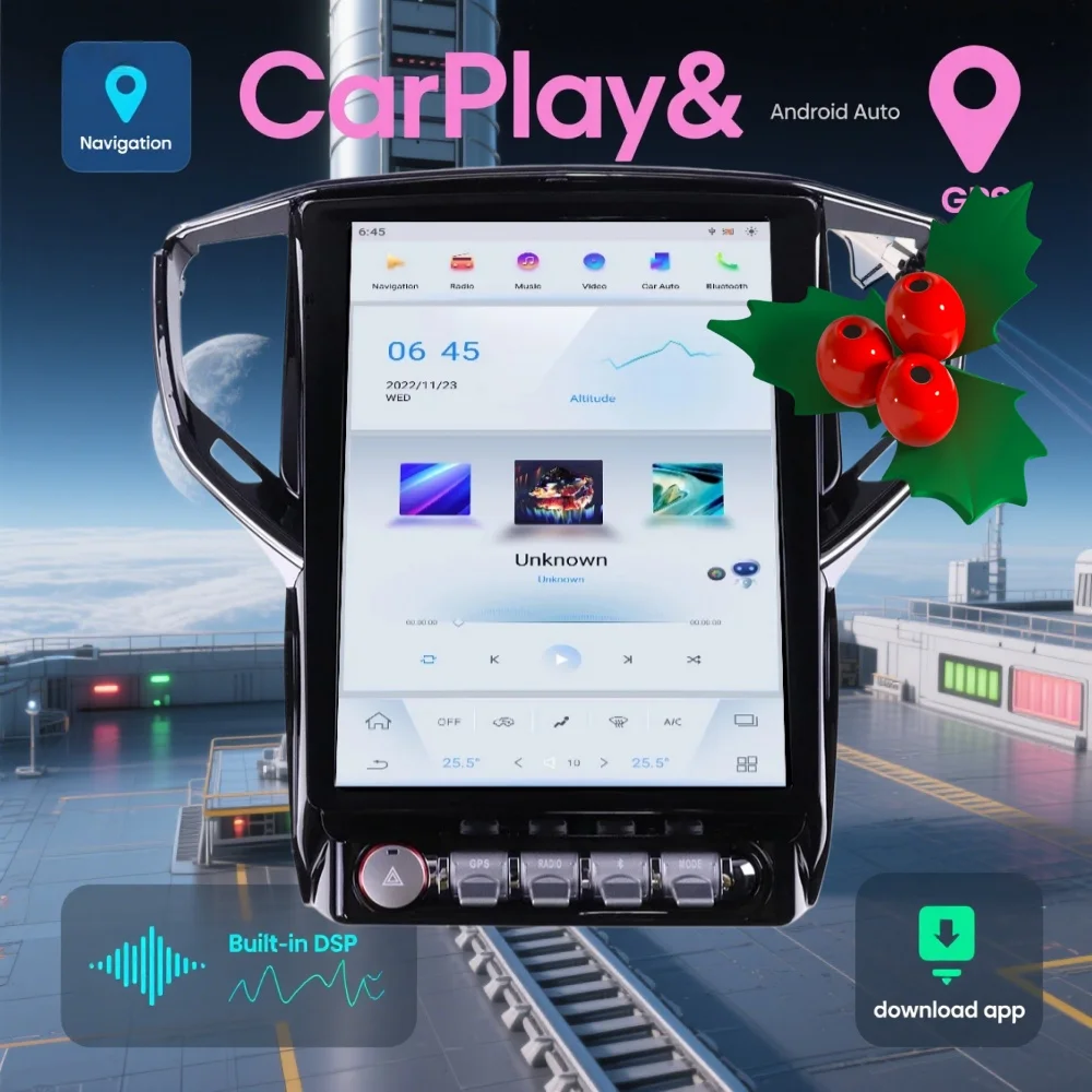 Qualcomm Android 13 For Maserati GHIBLI 2013-2022 Carplay Multimedia HD Player Auto Stereo GPS Navi Head Unit DSP Car radio