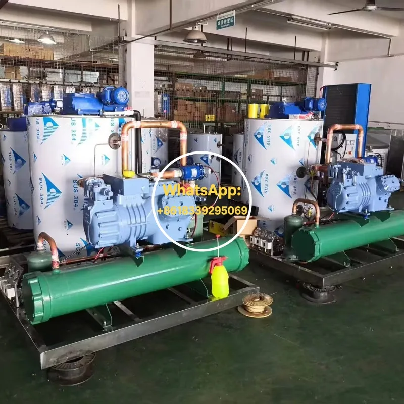 3 Ton 5 Ton Flake Ice Machine Industrial  Air Cooled Flake Ice Maker High Efficiency for Seafood Processing Factory Direct