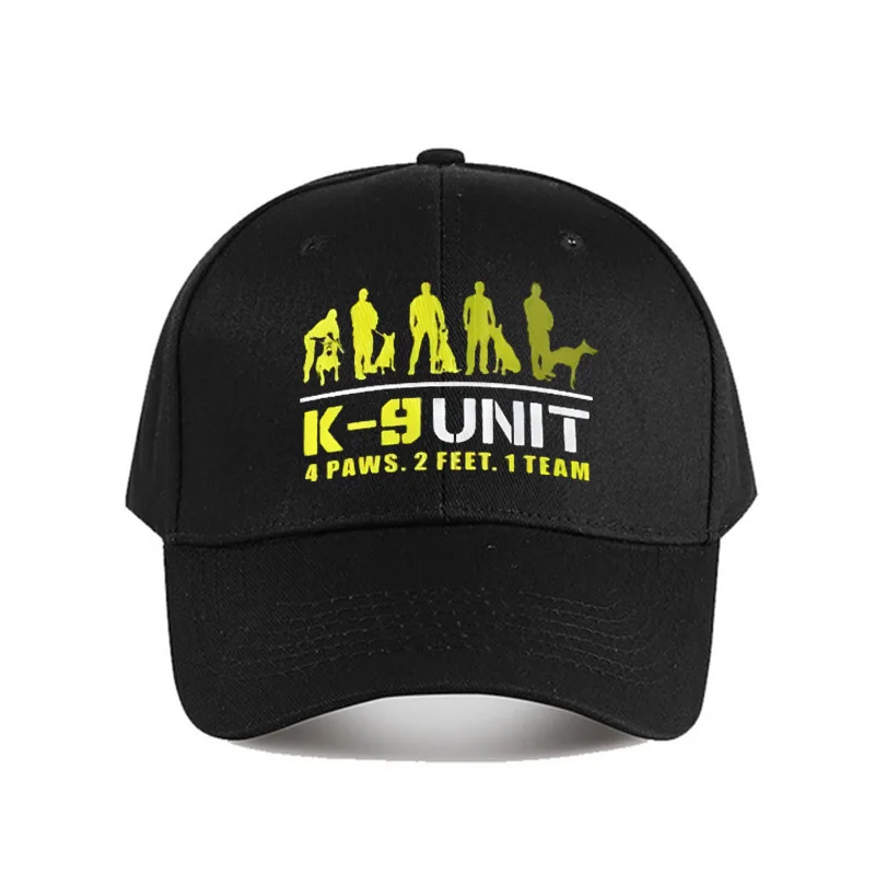 Adjustable Unisex Baseball Cap Featuring a Custom K9 Unit Malinois Design Suitable Both Men And Women. Made of This Stylish Dad