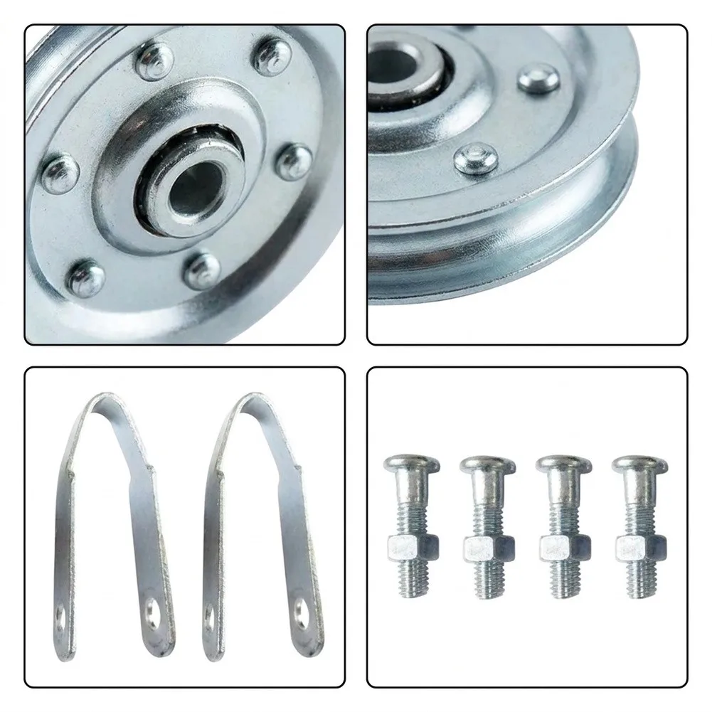 For Garage Door Replacement Sliver Garage Door Roller Easy Installation Garage Parts Galvanized Steel Construction