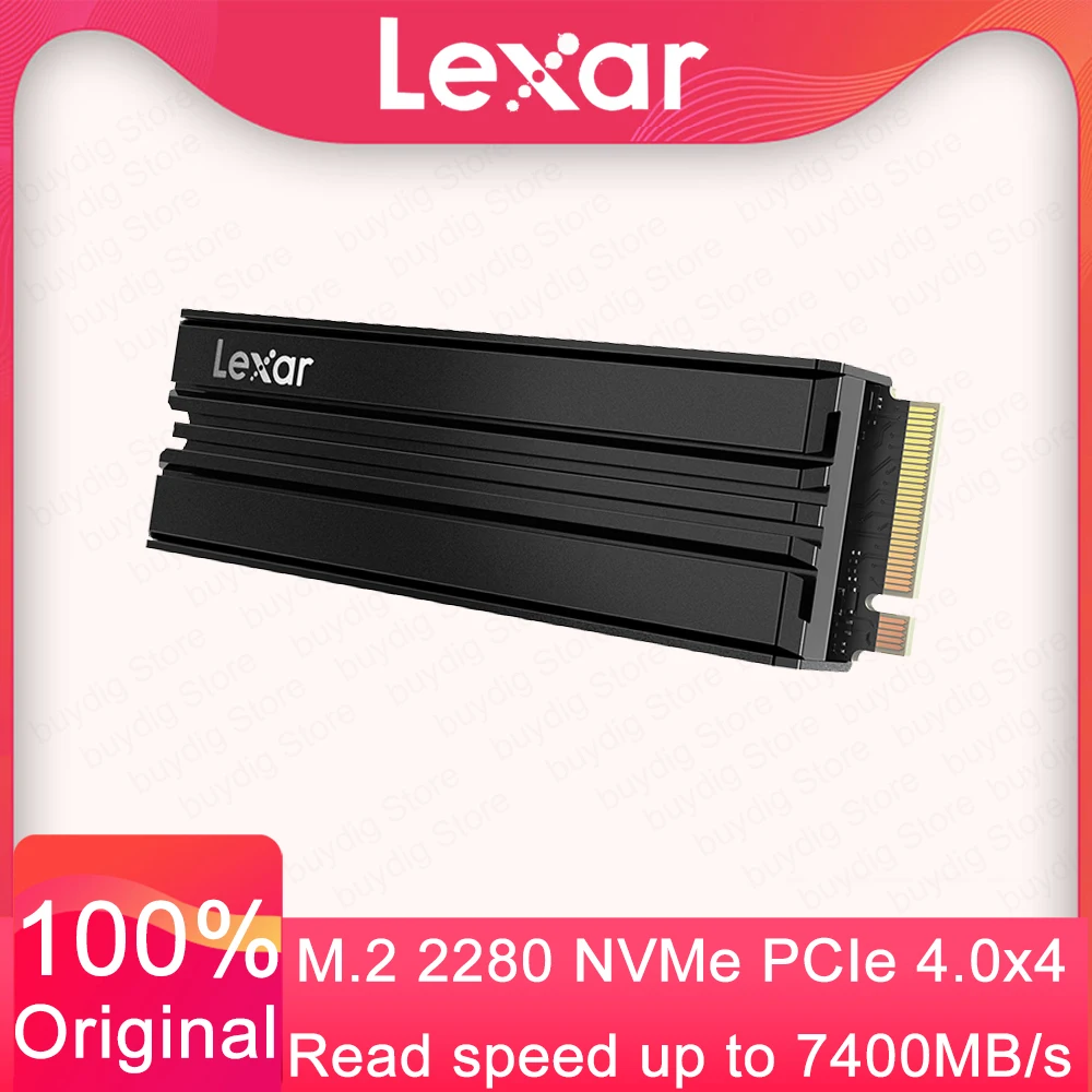 Lexar M.2 2280 NM790 SSD with Heatsink 1TB 2TB NVMe PCIe Gen4*4 Internal Solid State Drive Read Up 7400MB/s for Gamers Creators