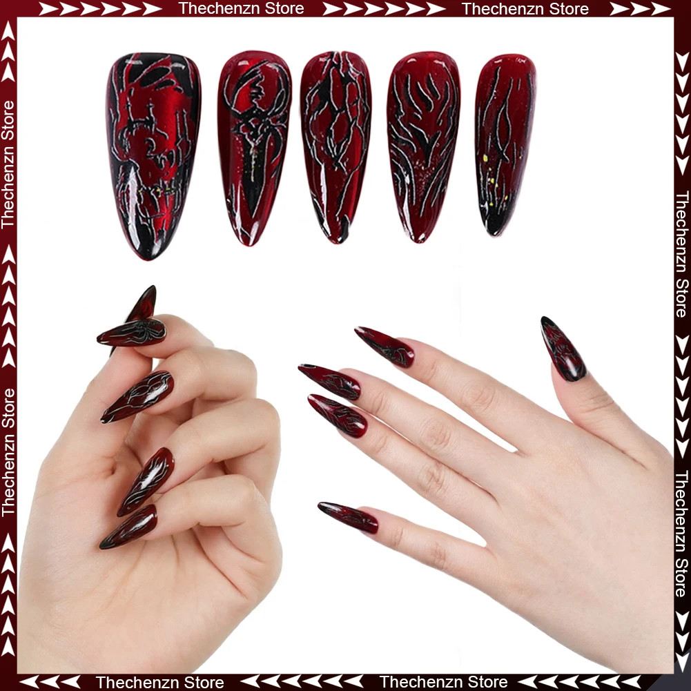 

Fancy Dress He Cosplay Man Fake Nails 2026 Movie Universe For Masters Nail Art Tips Woman Disfraz Costume Accessories Halloween