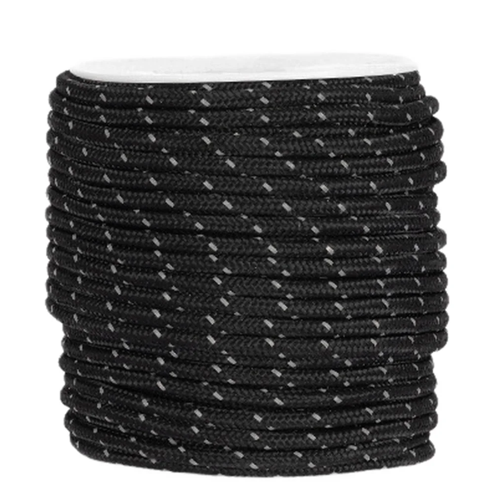 Reflective Tent Guyline 30M Length 4mm Diameter Polyester Rope for Camping For Tarp Securing and Outdoor Applications