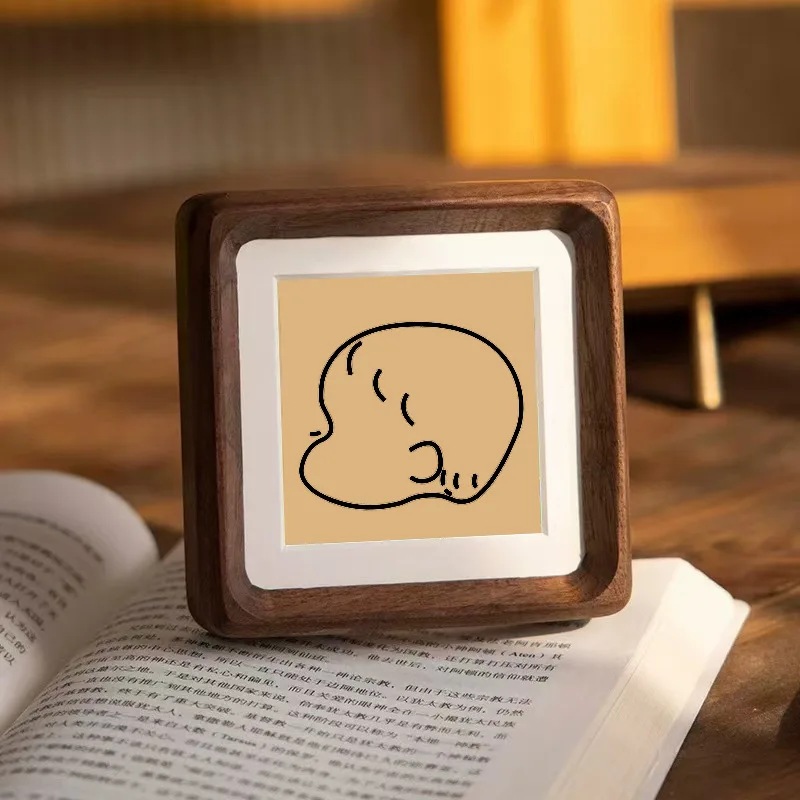 Wooden Baby Keepsake Picture Frame Handmade Baby Hair and Umbilical Cord Display Solid Wood Memory Frame Home Decor