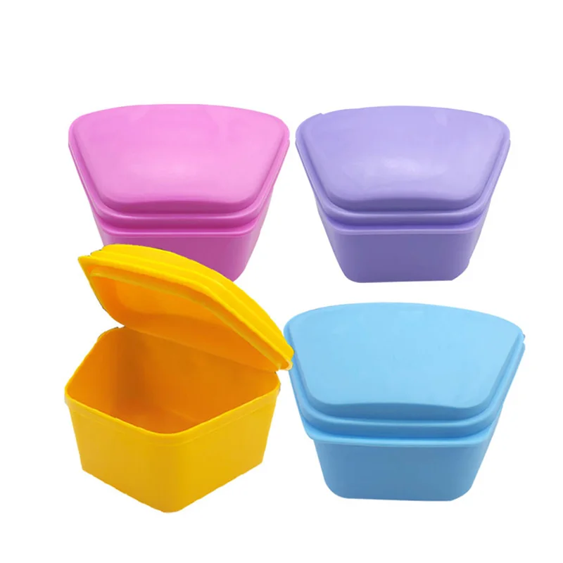 Denture Bath Box Cleaning Teeth Case False Teeth Storage Box Container Denture Box Appliance Case for Travel Retainer Cleaning