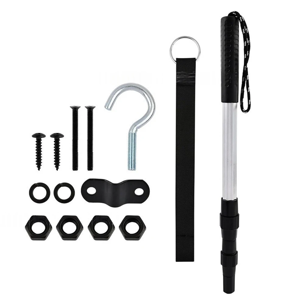 Telescopic Attic Stair Pull Down Hook Rod Kit Aluminum Alloy Extension Pole For Loft Garage Door Opener  System Hardware