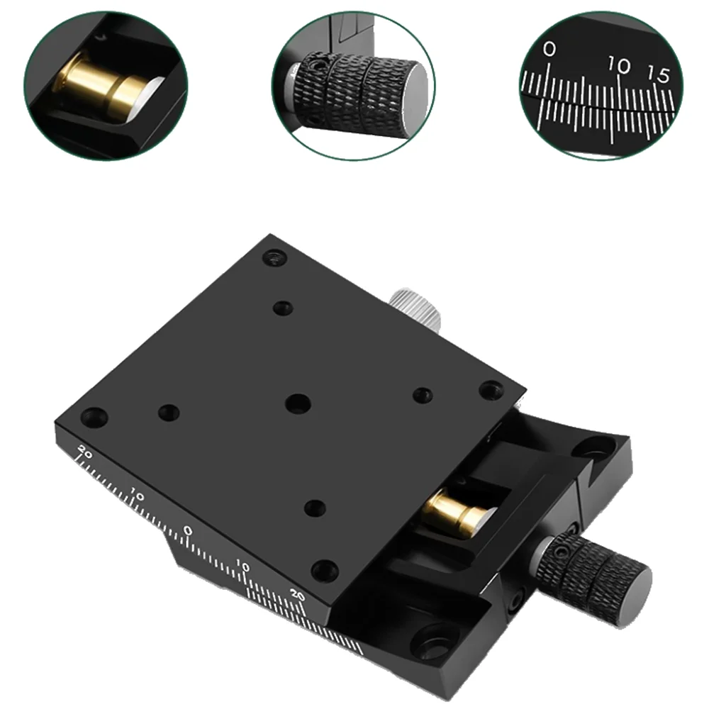 Looook Store X‑Axis Manual Goniometer Angle Swing Displacement Stage 40/60mm GFG40 GFG60 Linear Sliding Table