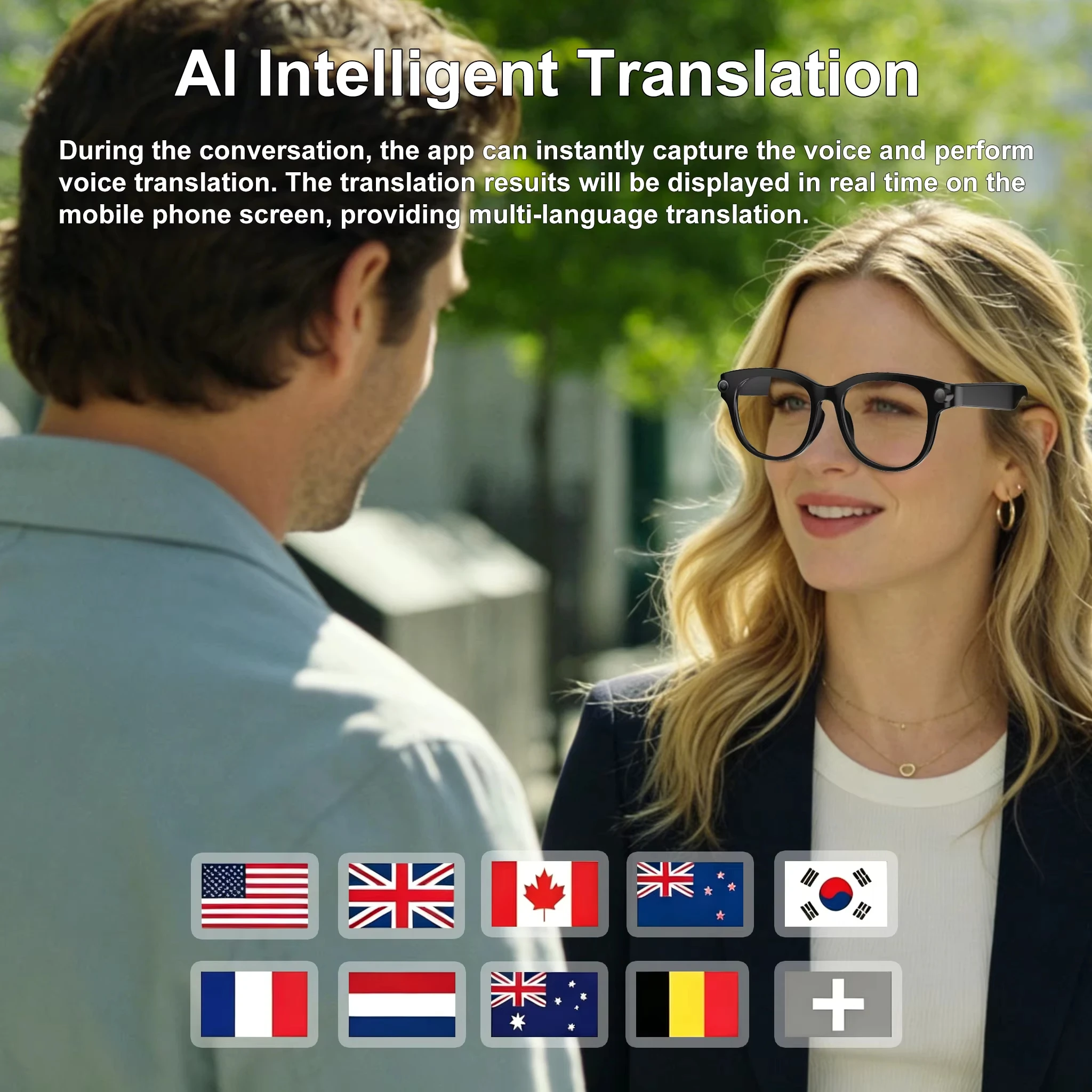 Lenovo 8K HD AI Smart Glasses Real-time Translation 1600wDual Camera Bluetooth Call Shoot Audio Video Music Play Sunglasses 2026 image 4