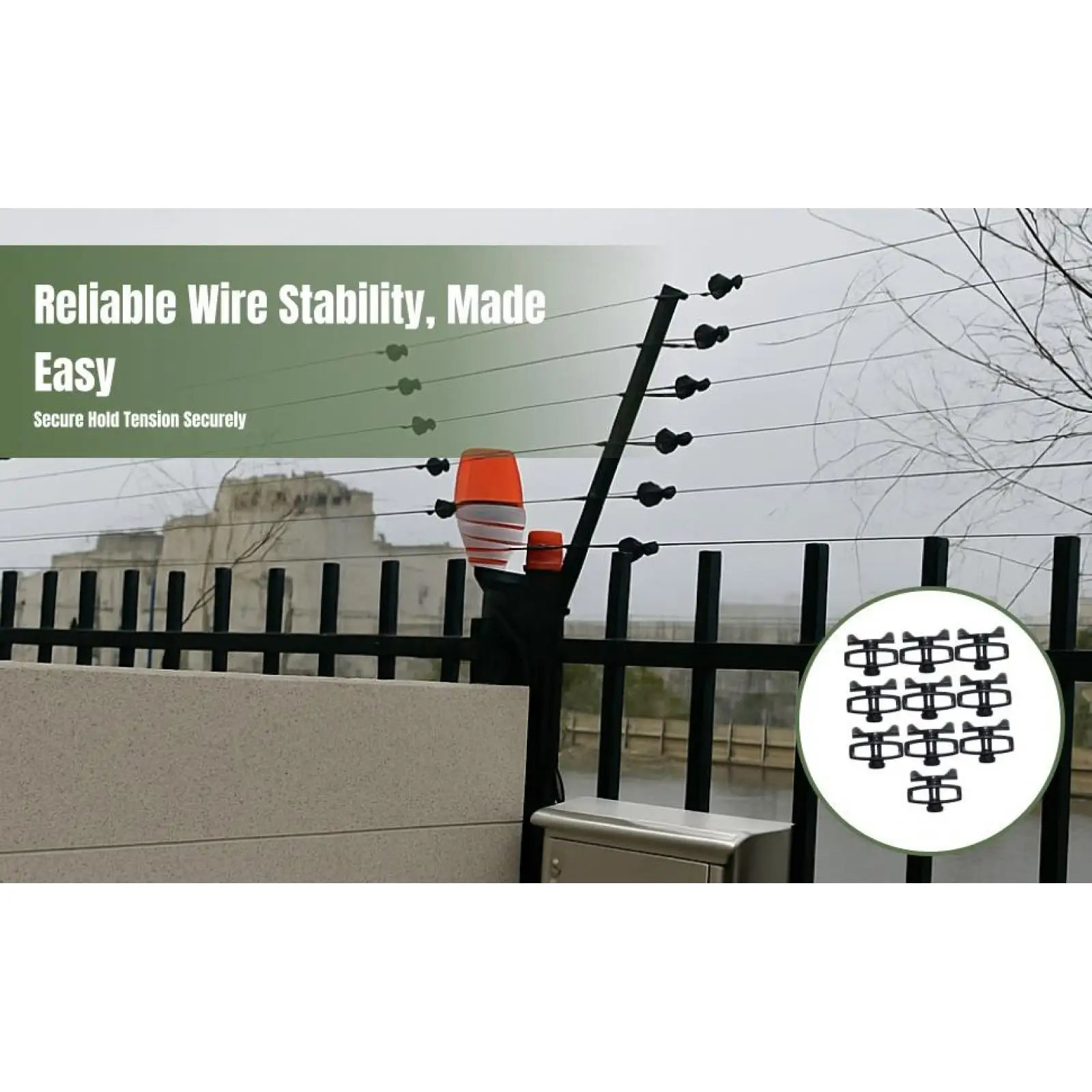 10Pcs Electric Fence Strainer Heavy Duty Wire Fence Ratchet Wire Tightener