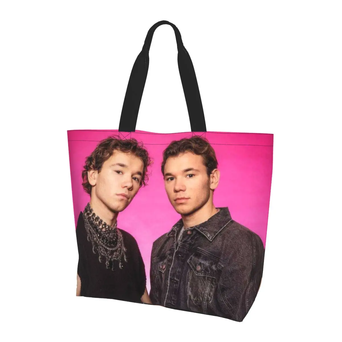 

Маркус и Мартинус Швеция Норвегия Евровидение Сумка для покупок Холст Большая вместительная сумка на плечо Сумка для покупок Бакалея