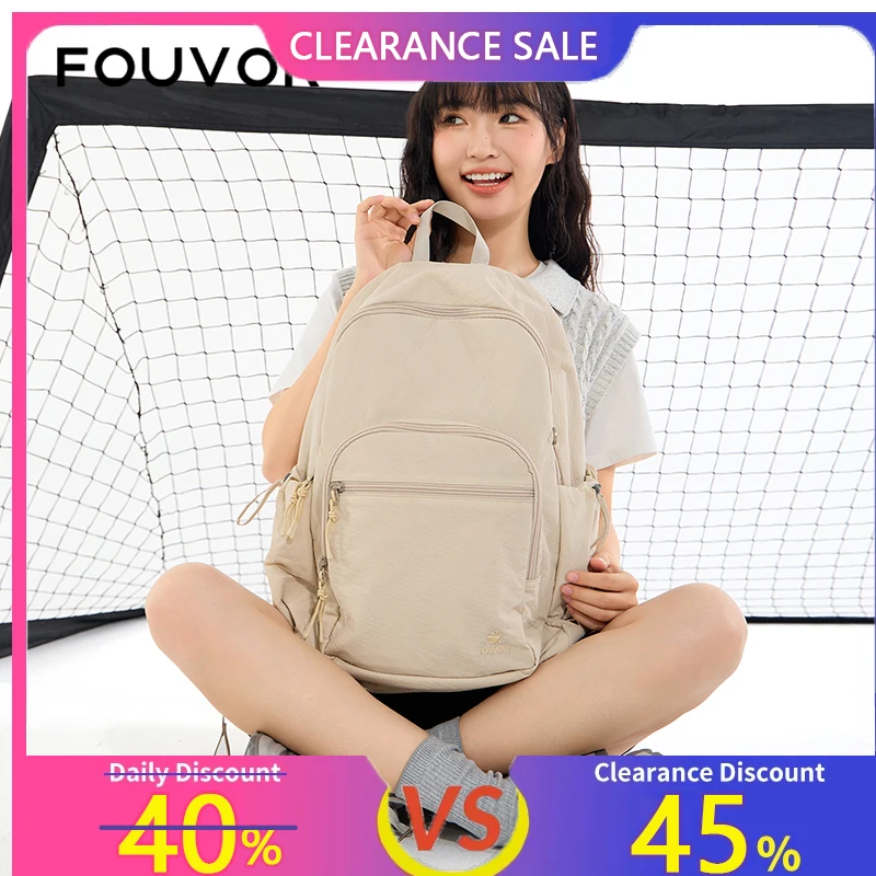 

Fouvor Backpacks For Women Large Waterproof Teenage Youth Backpack Trend 2025 Casual Nylon Fashion School Bags Lady Bags 3059-13