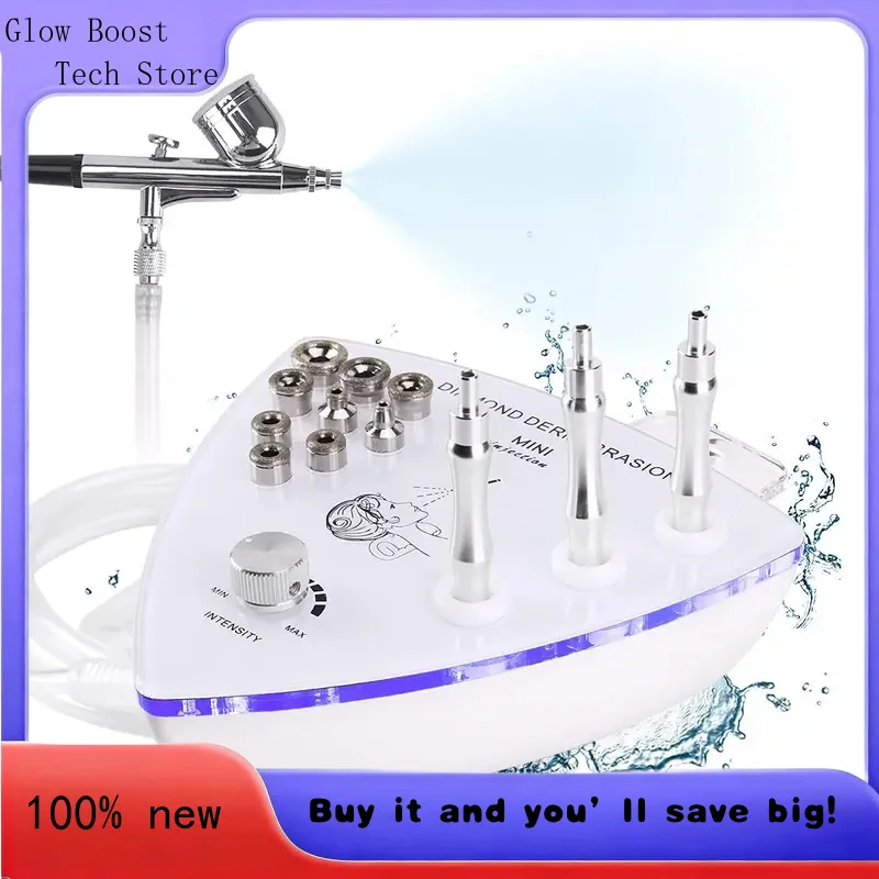 

Glow Professional Microdermabrasion with Spray 65-68cmHg Suction Exfoliation Skin Dermabrasio