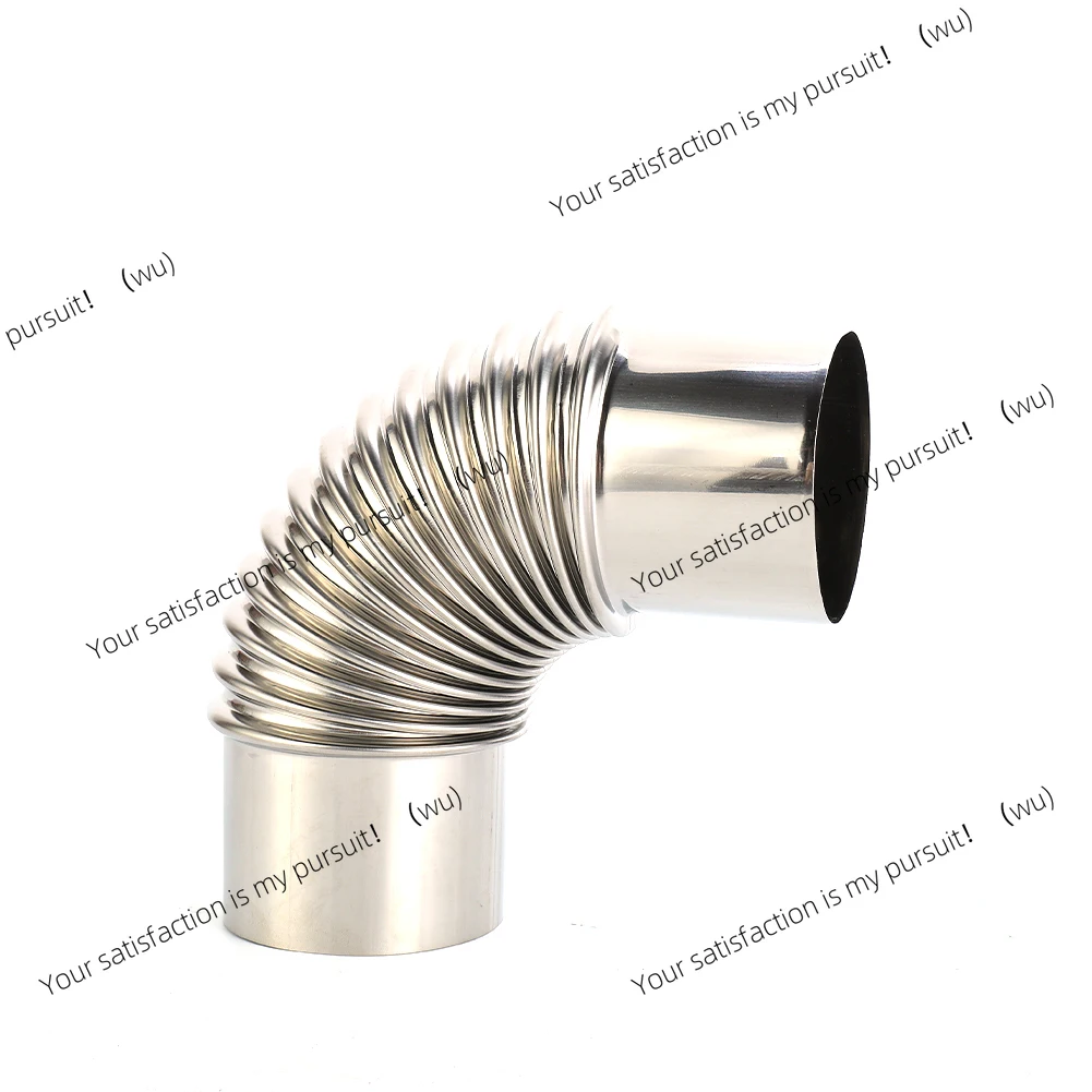 Stainless Steel Stove Pipe Chimney Flue Liner 90 Degree Elbow Wood Stoves Heater Exhaust Pipe 60mm 70mm 80mm