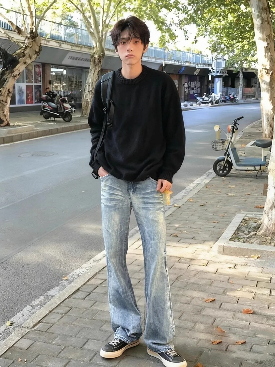 

Мужские зимние джинсы синего цвета с флисовой подкладкой, прямого кроя, в американском стиле, зауженные, расклешенные, с эффектом стройности, повседневные, идеальной посадки