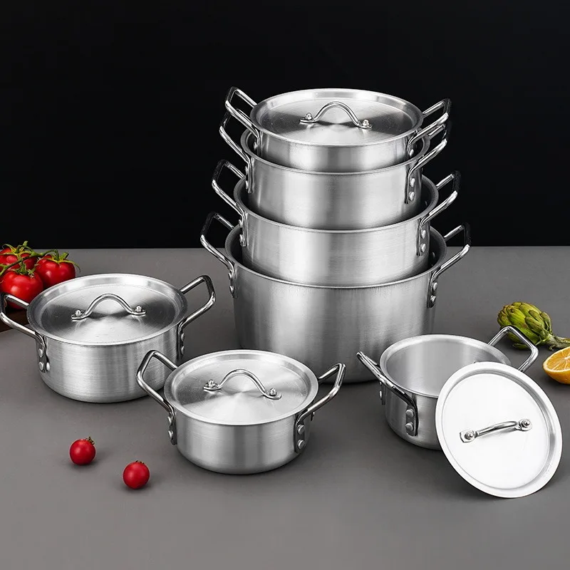 7 Piece Heavy-Duty Non-Stick Aluminum Cookware Set, Compatible With Induction & Gas Stovetops