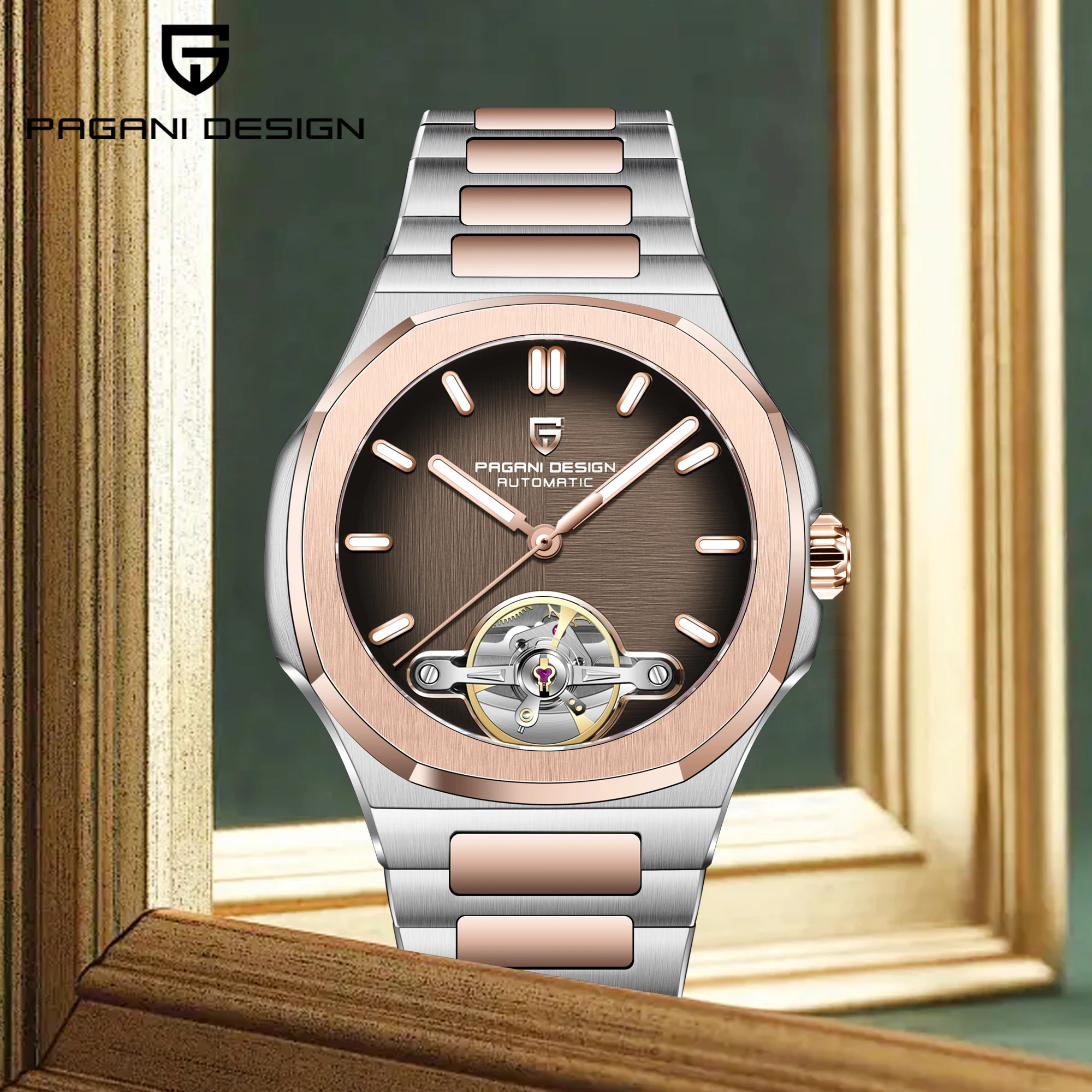 

Pagani Design 2025 Мужские автоматические механические часы с автоподзаводом Роскошные спортивные наручные часы из нержавеющей стали