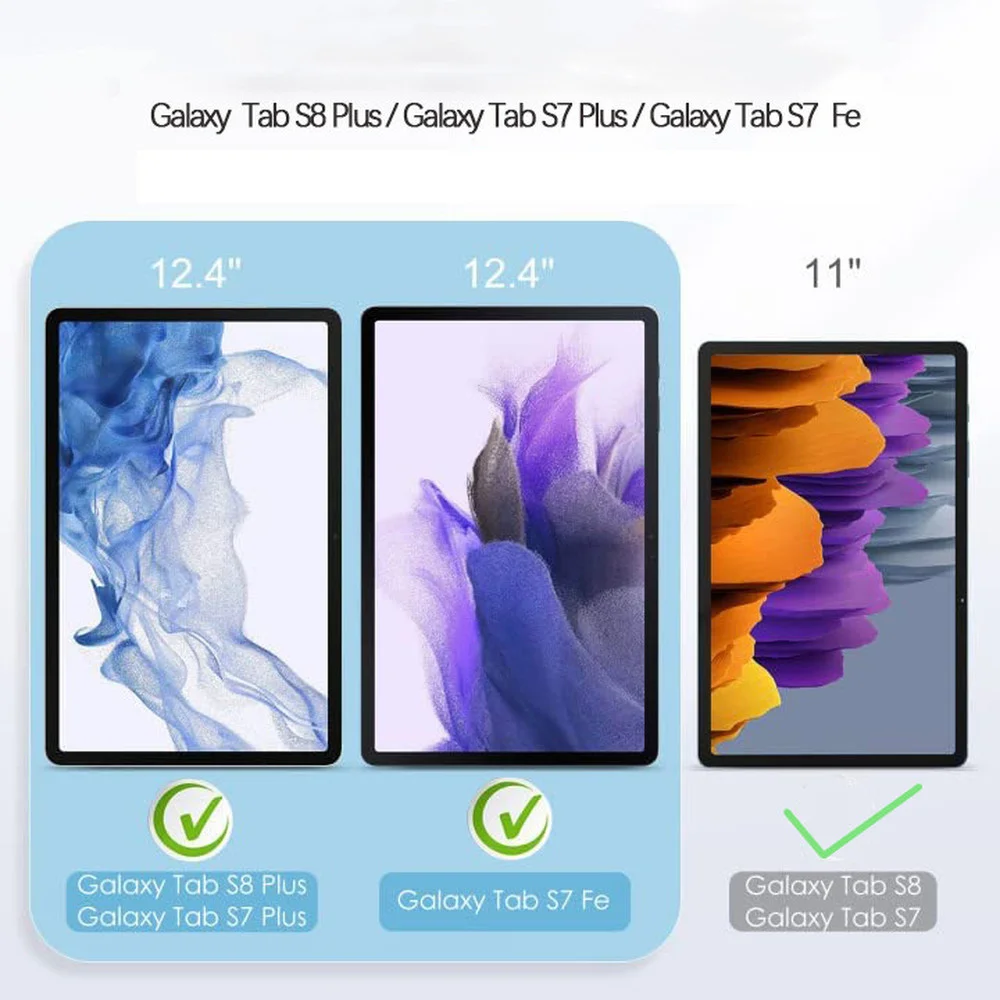 Tempered Glass Screen Protector For Samsung Galaxy Tab S7/S8 Plus Fe Case SM-T870 T970 T860 T736 X700 X800 X806 Protective Film