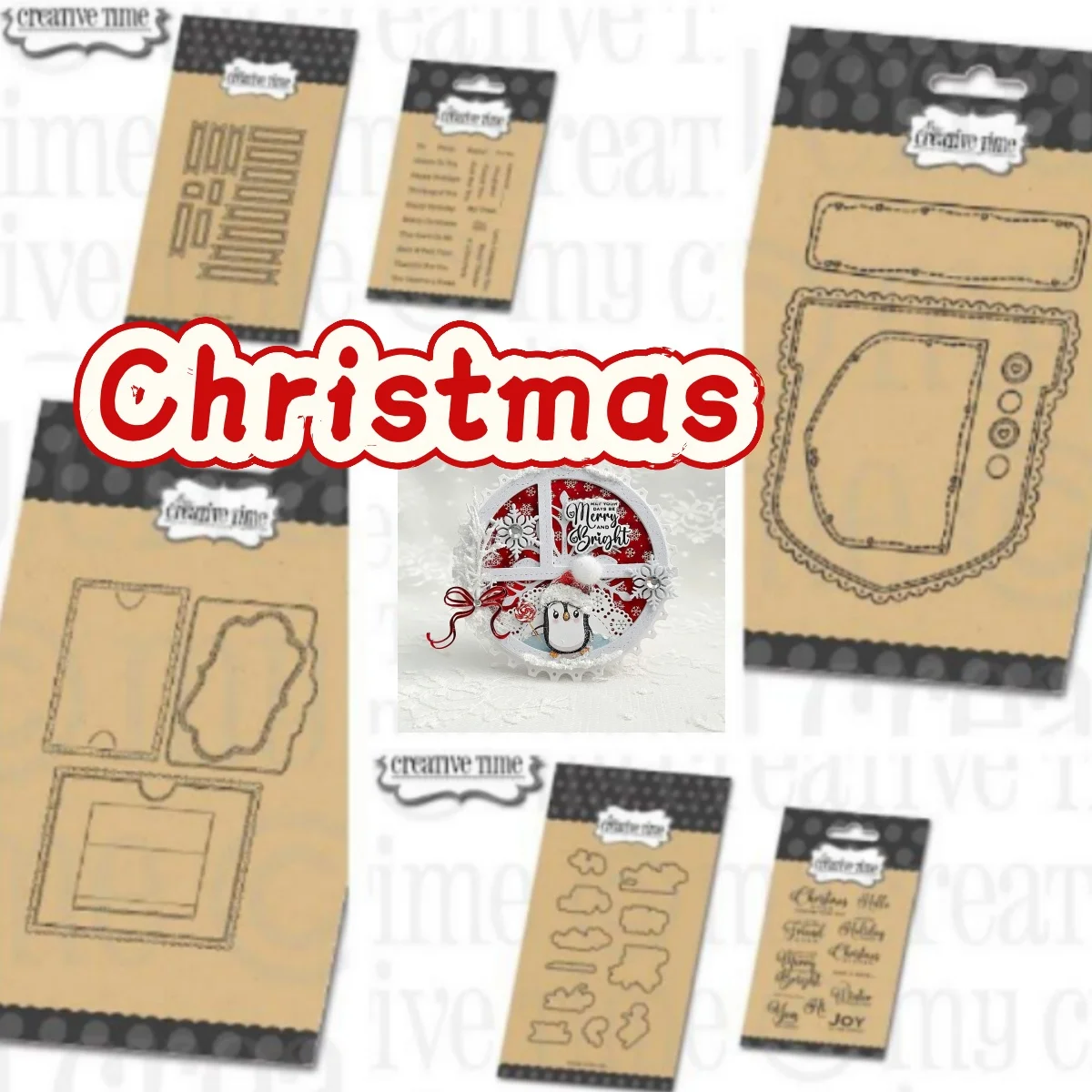 Christmas Collection Metal Cutting Dies Clear Stamps for DIY Scrapbook Diary Decoration Embossing Cut Template Make Card Album