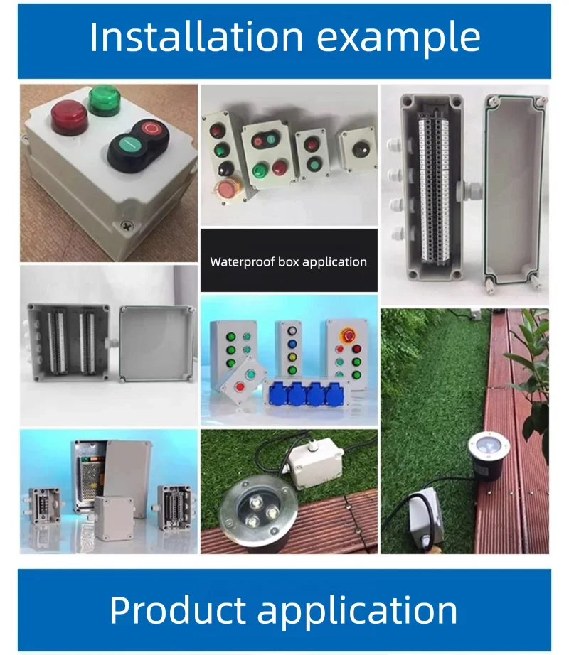 AG-Serie Kunststoff ABS Anschlussdose Schraubkabel Kundenspezifische wasserdichte Anschlussdose Ip65 Elektrisches Anschlusskastengehäuse für den Außenbereich – Detail 13
