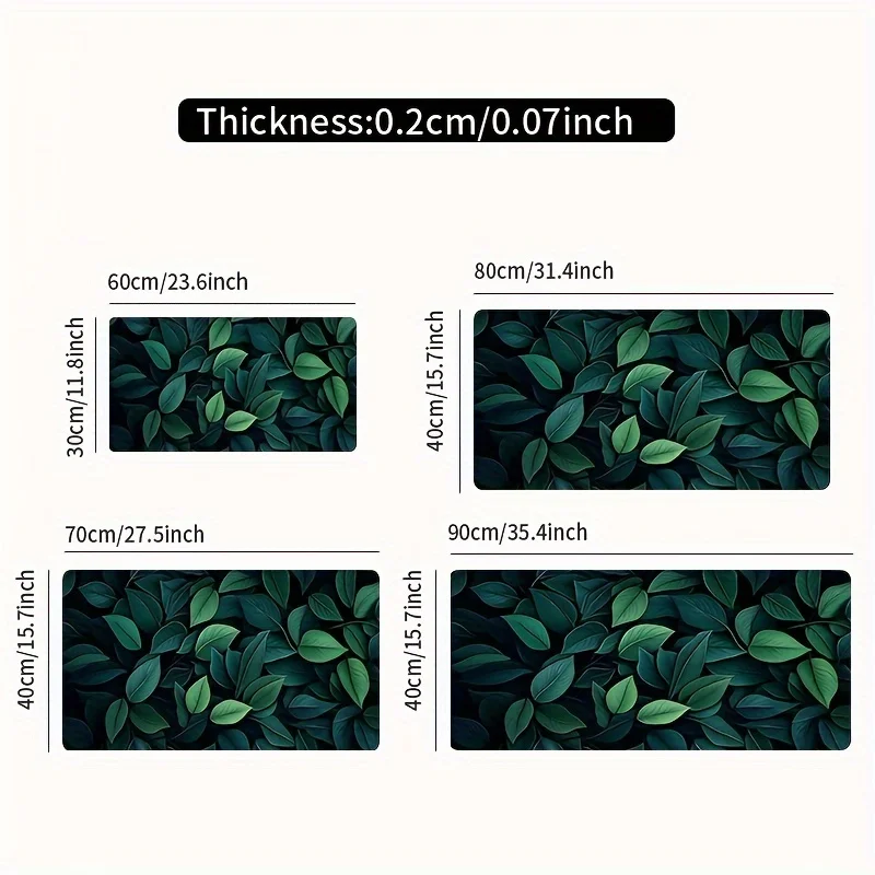 Groot groen blad botanisch ontwerp gaming muismat antislip bureaumat voor toetsenbord computer pc muis kantoor computer accessoire