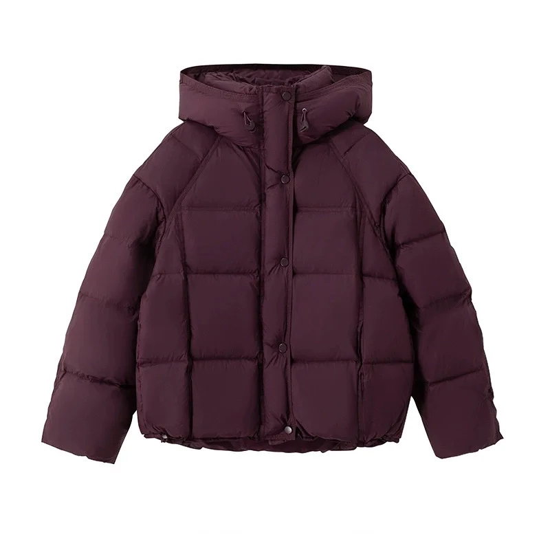 2025 Moda Autunno Inverno Parka Donna Giacca corta imbottita in cotone Addensare Cappotto caldo con cappuccio Studente Casual Pane allentato Capispalla