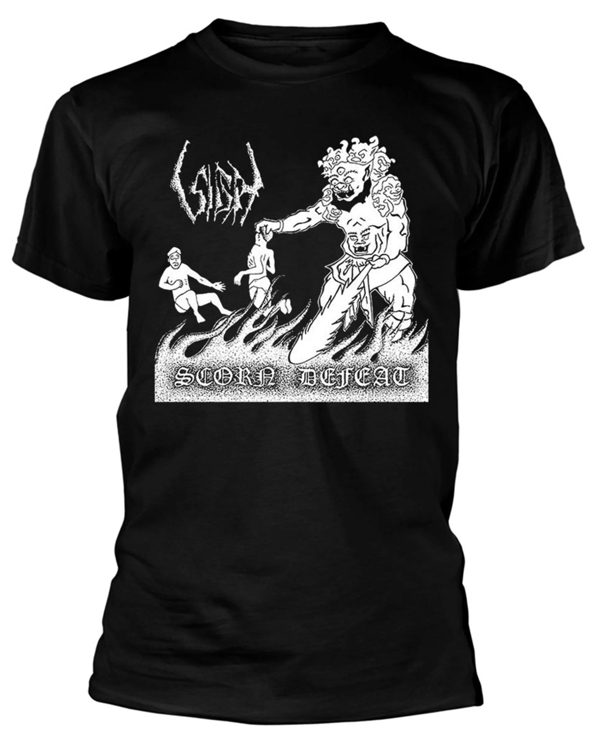

Sigh Scorn Defeat T-Shirt Men Women Cotton Short Sleeve Brand T-shirt Retro Rock Band Y2k Tops Summer Men's Clothing Streetwear