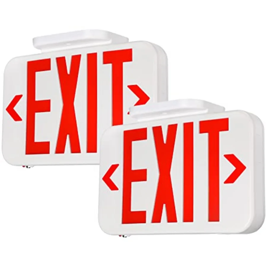 

Светодиодный аварийный указатель выхода с резервным питанием от батареи, двусторонний, UL 924, AC 120/277В, для влажных помещений, световые буквы-указатели выхода