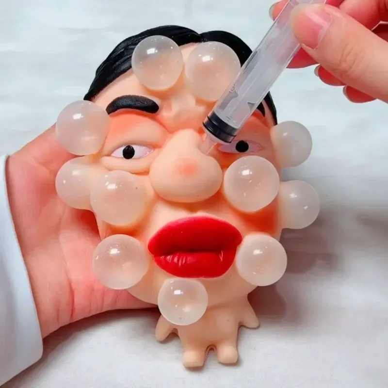 Funny Squeeze Toy Music Mask Doll Quick Rebound Stress Relief Pinch Acne Bath DIY Decompression Gift For Kids Adults
