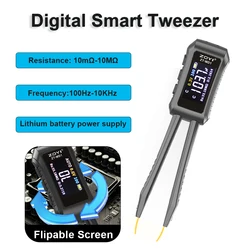 Digital Smart Tweezer LCR SMD ESR Digital Bridge Tester Resistance Capacitance Inductance Continuity Diode Test Measurement Tool