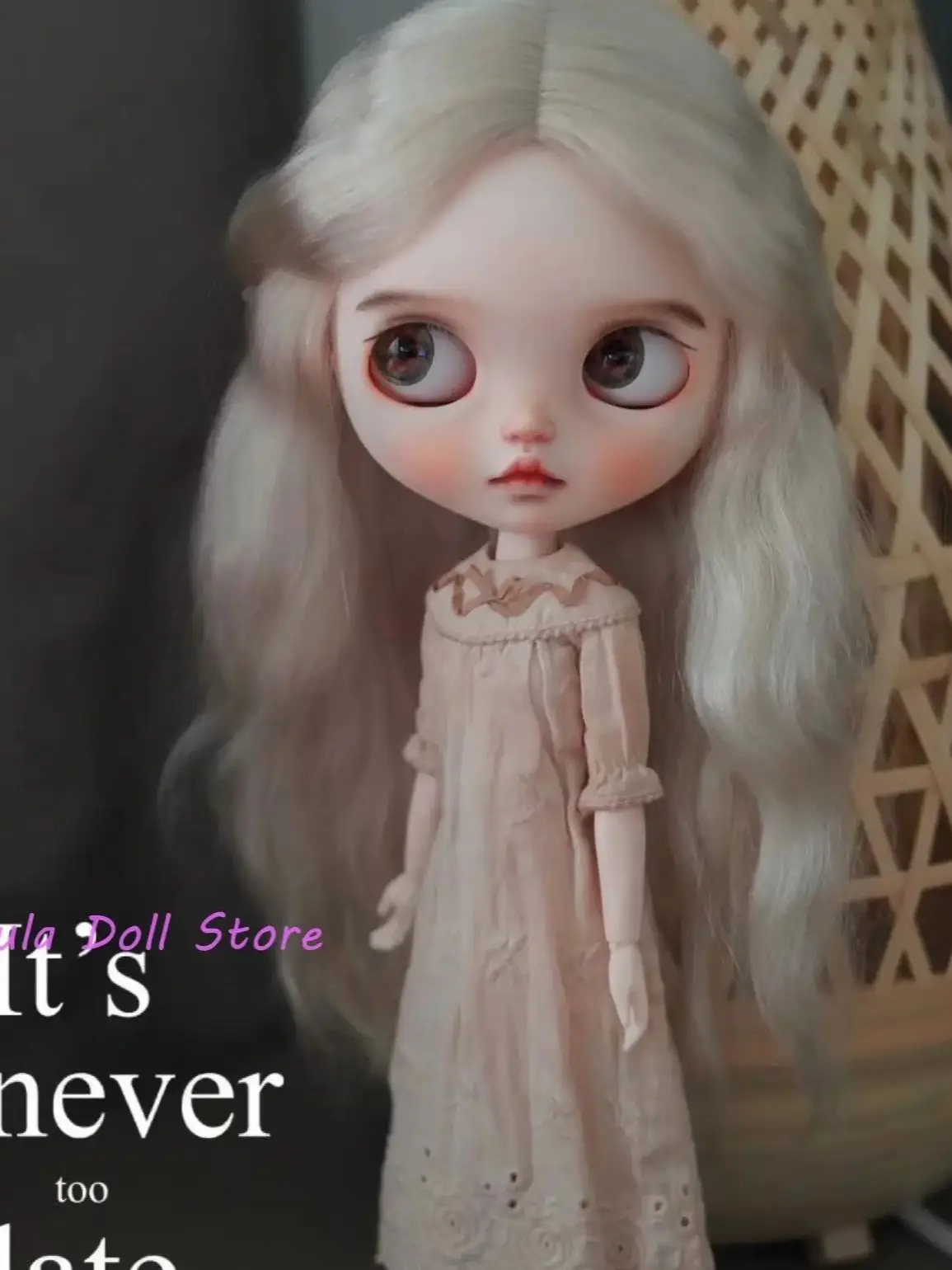 

（Only one）Dula Doll Clothes Vintage ribbon embroidery Dress suit Blythe ob24 ob22 ICY JerryB 1/6 Doll Accessories