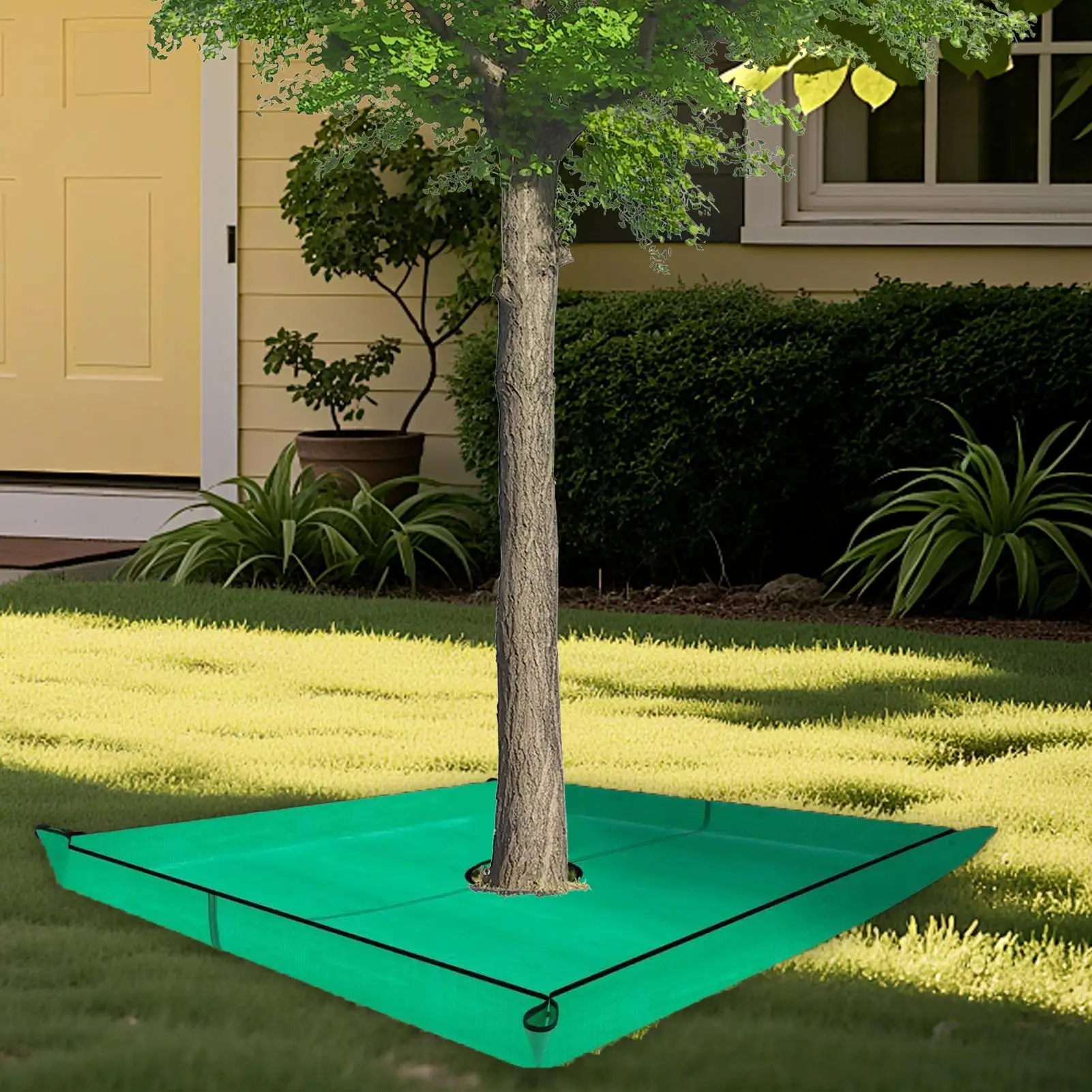 Tappetini barriera impermeabili resistenti in tessuto da giardino con telo da giardino 79 x 79 pollici Blocco copertura GrassControl per prato da giardino esterno