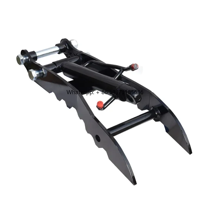 Mini Excavator HydraulicThumb Clamp Digger Attachments for 1-3 Tons Small Digger for Branch Gripper River Desilting Rock Gripper