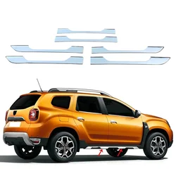 Car Stainless Steel Side Door Body Guard Strips Protector Decorative Cover Trims For Renault Duster  2021 2022 2023