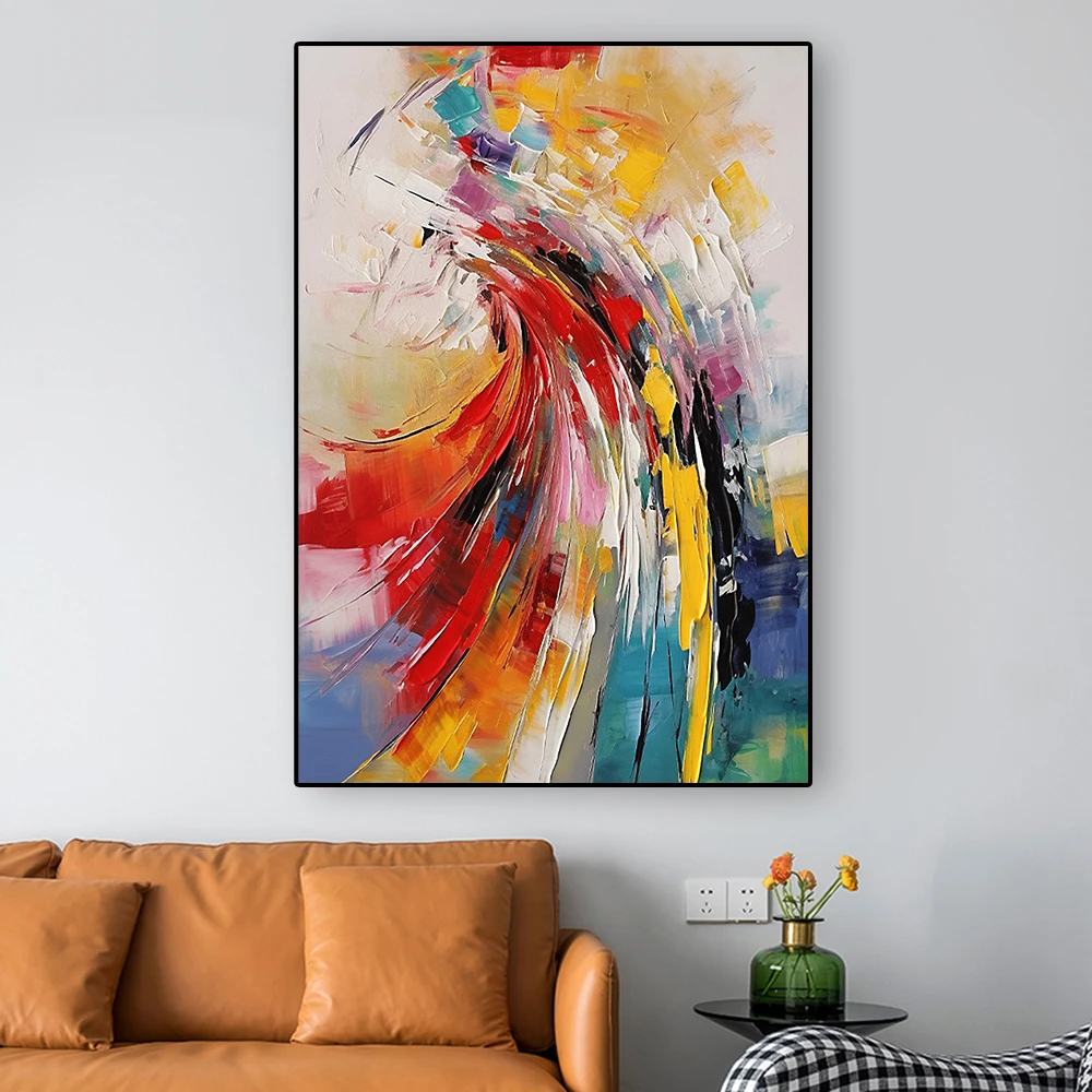 

Bright And Color Texture Abstract Painting Modern Canvas Poster Printing High-end Art Living Room Bedroom Home Wall Decoration