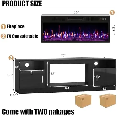 Fireplace with TV Stand 36