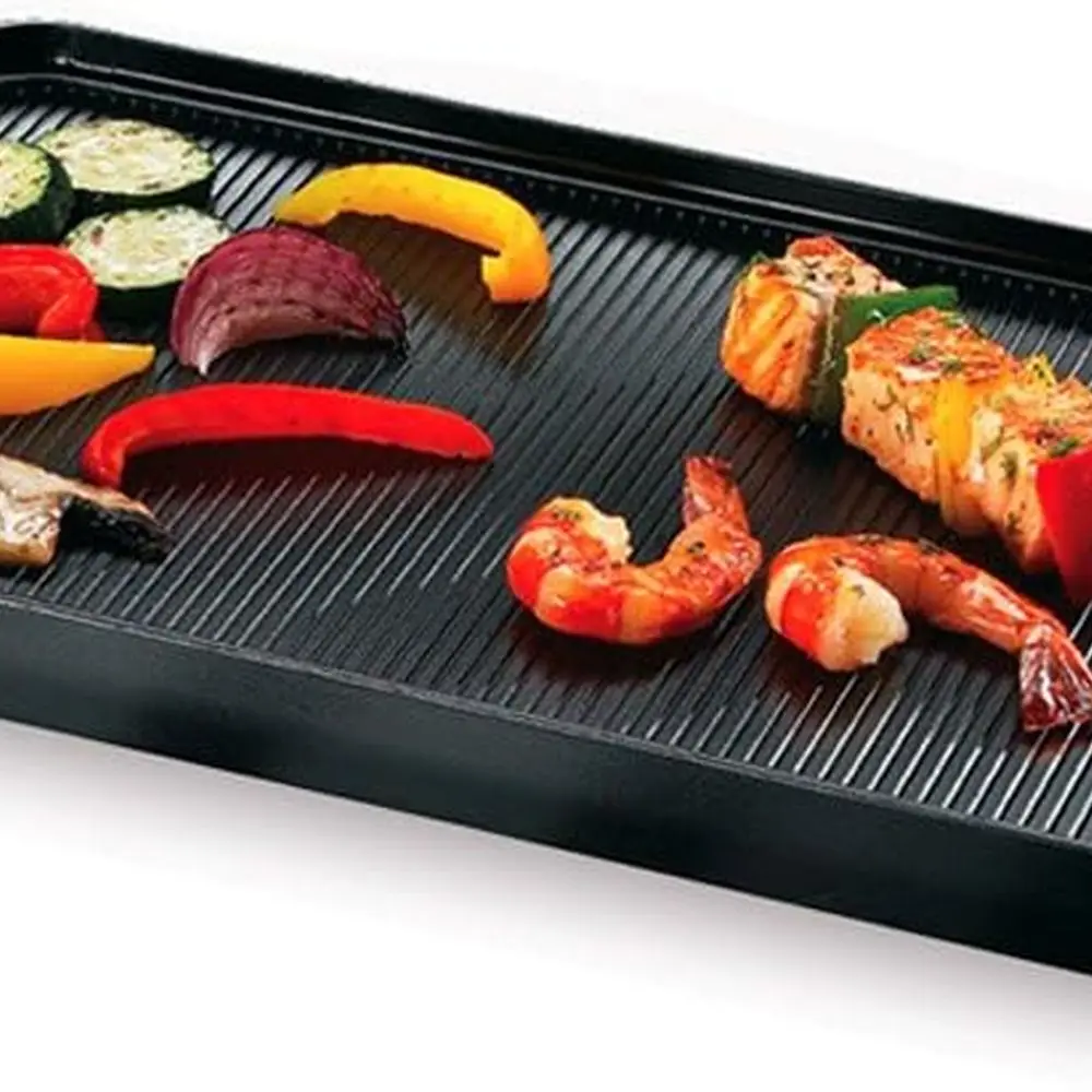 

Reversible Aluminum Griddle Hot Plate for Indoor Electric Grilling, BBQ, and Griddle Cooking - Replacement Grill Plate for Racle