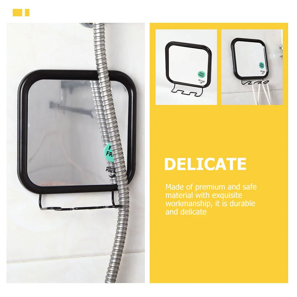 

Wall Mounted Bathroom Mirror with Suction Cup Fogless Anti Steam Makeup Mirror for Shower Shaving Dormitory Vanity Decorative