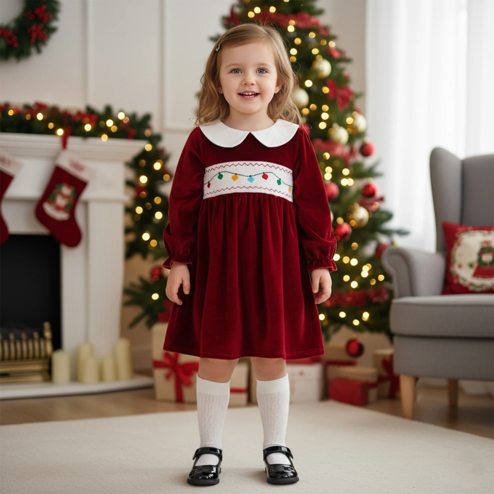 suefunskry-vestido-infantil-de-natal-para-meninas-com-luzes-e-cordao-bordado-mangas-compridas-gola-de-boneca-vestido-evase-de-veludo