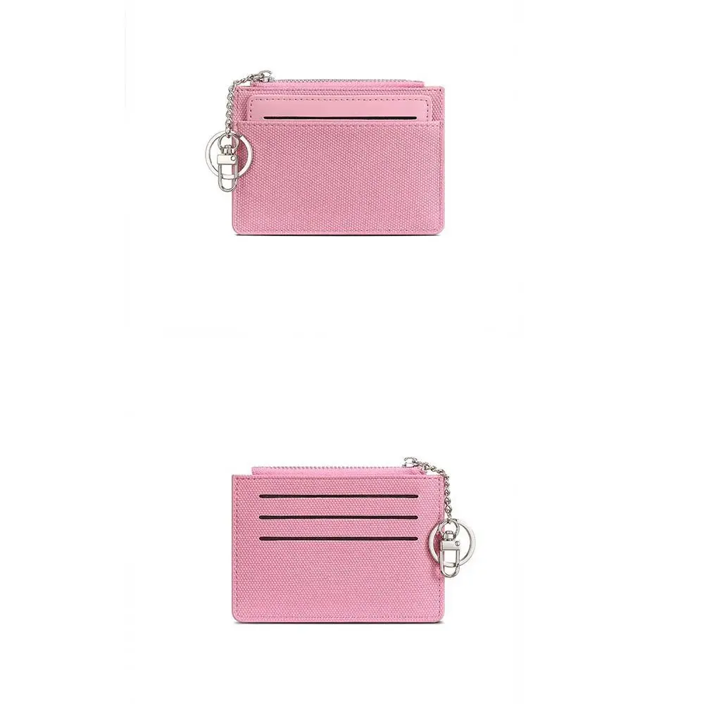 携帯用キーホルダー付きレディースショートウォレットPUレザー薄型IDクレジットカードウォレットエレガントマルチスロットPUカードホルダー女性用