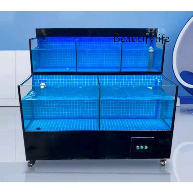 Xx Seafood Tank Fish Tank Hotel Supermarket Hotel Special Refrigeration Integrated Seafood Fish Tank Constant Temperature Shellf