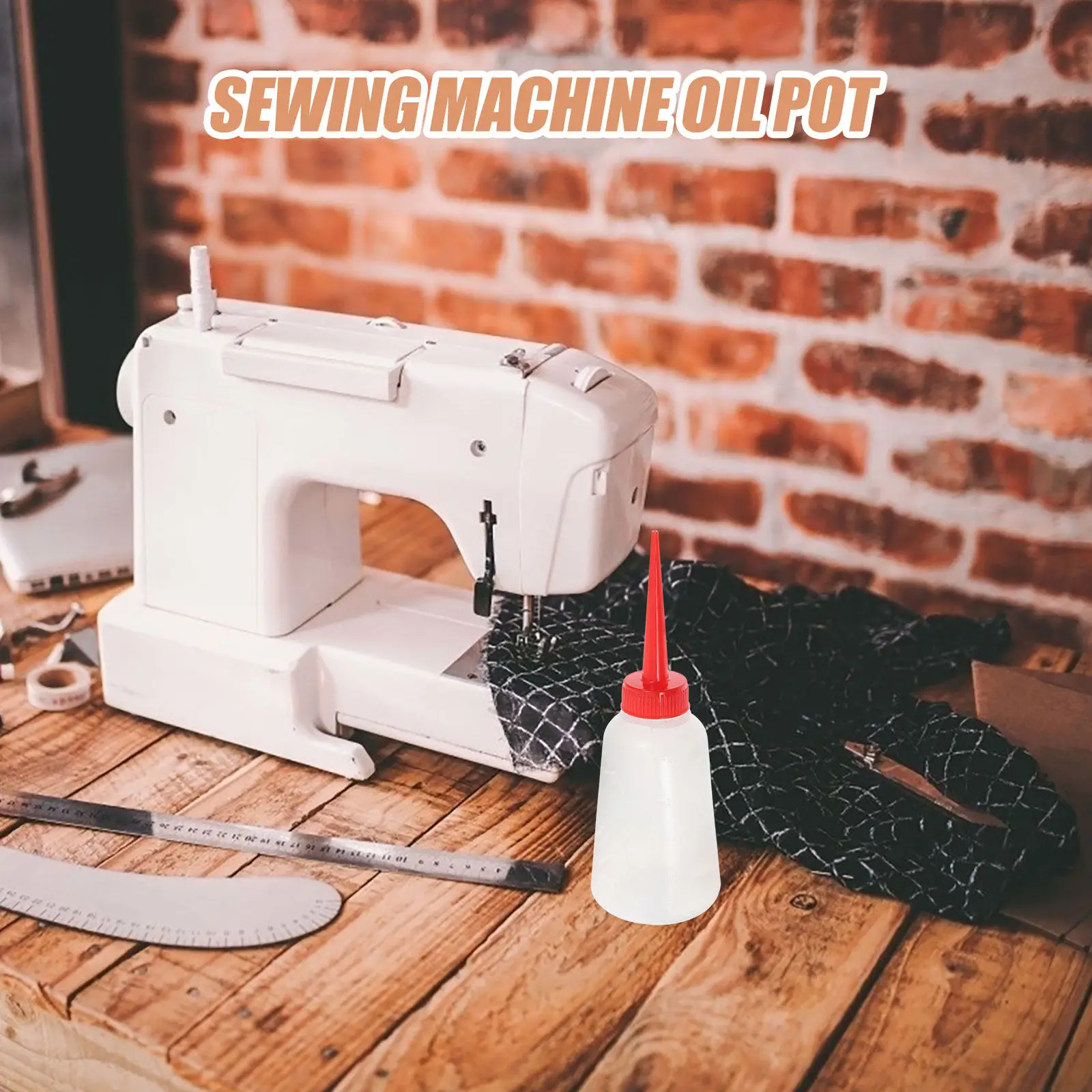 2Pcs Plastic Sewing Machine Oil Bottles Engine Oil Jugs Red Nozzle Precision Needle Tips Squeeze Bottles for Embroidery and Auto view 5