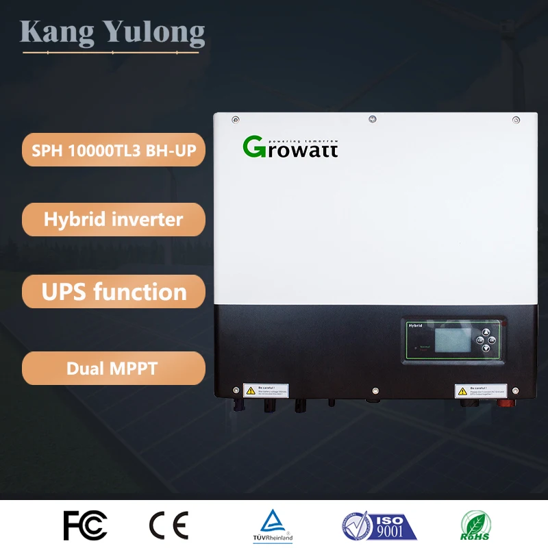 Growatt Hybrid Inverter, 10kW, 3 Phase, Dual MPPT UPS Function, 10Ms Switching SPH10000TL3 BH-UP