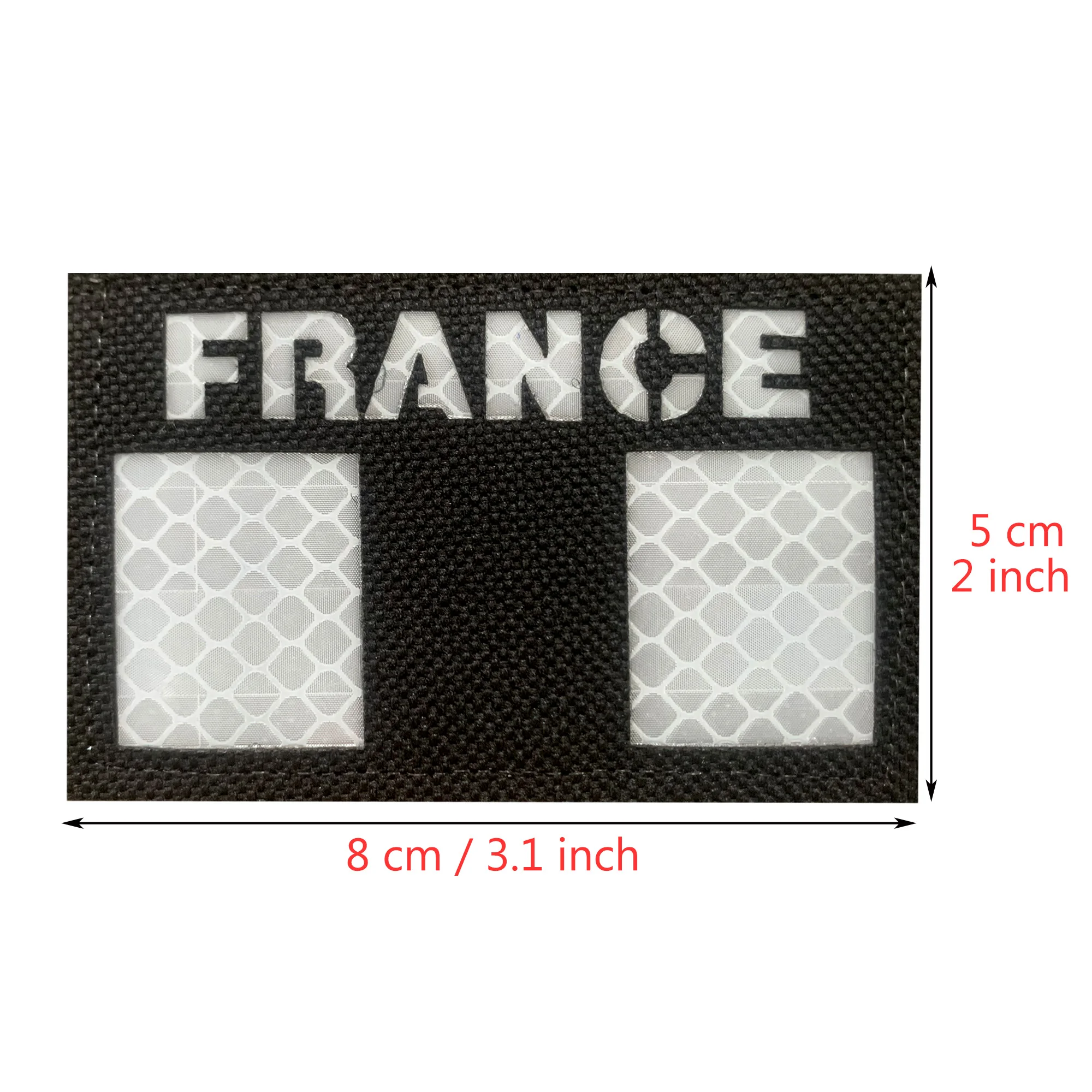 Infrared Reflective IR Patch, France Patch, Tactical Patch, Army Hook and Loop, French Vest Cap