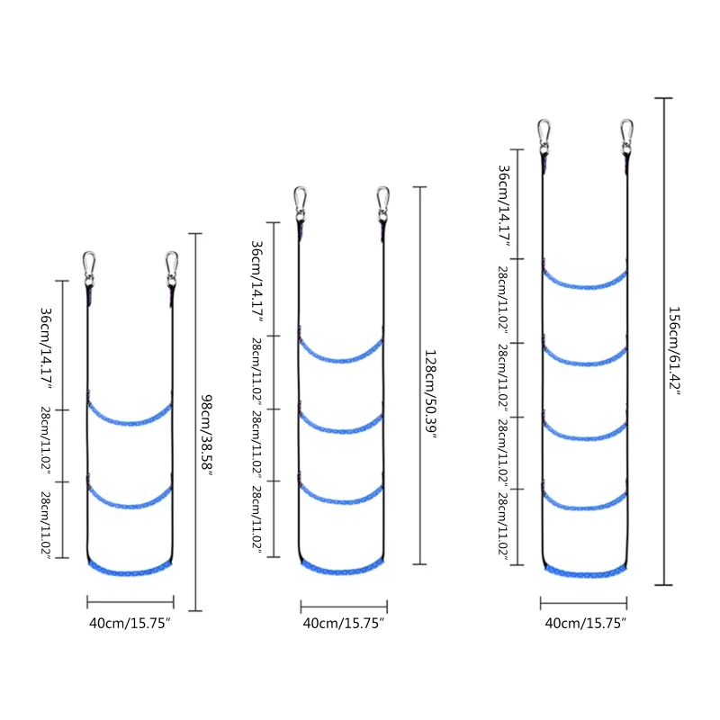 3/4/5 Step Boat Rope Ladder，Boat Rope Ladder Extension,Assist Boat Folding Ladder,Swim Ladder for Sailboat ,Kayak