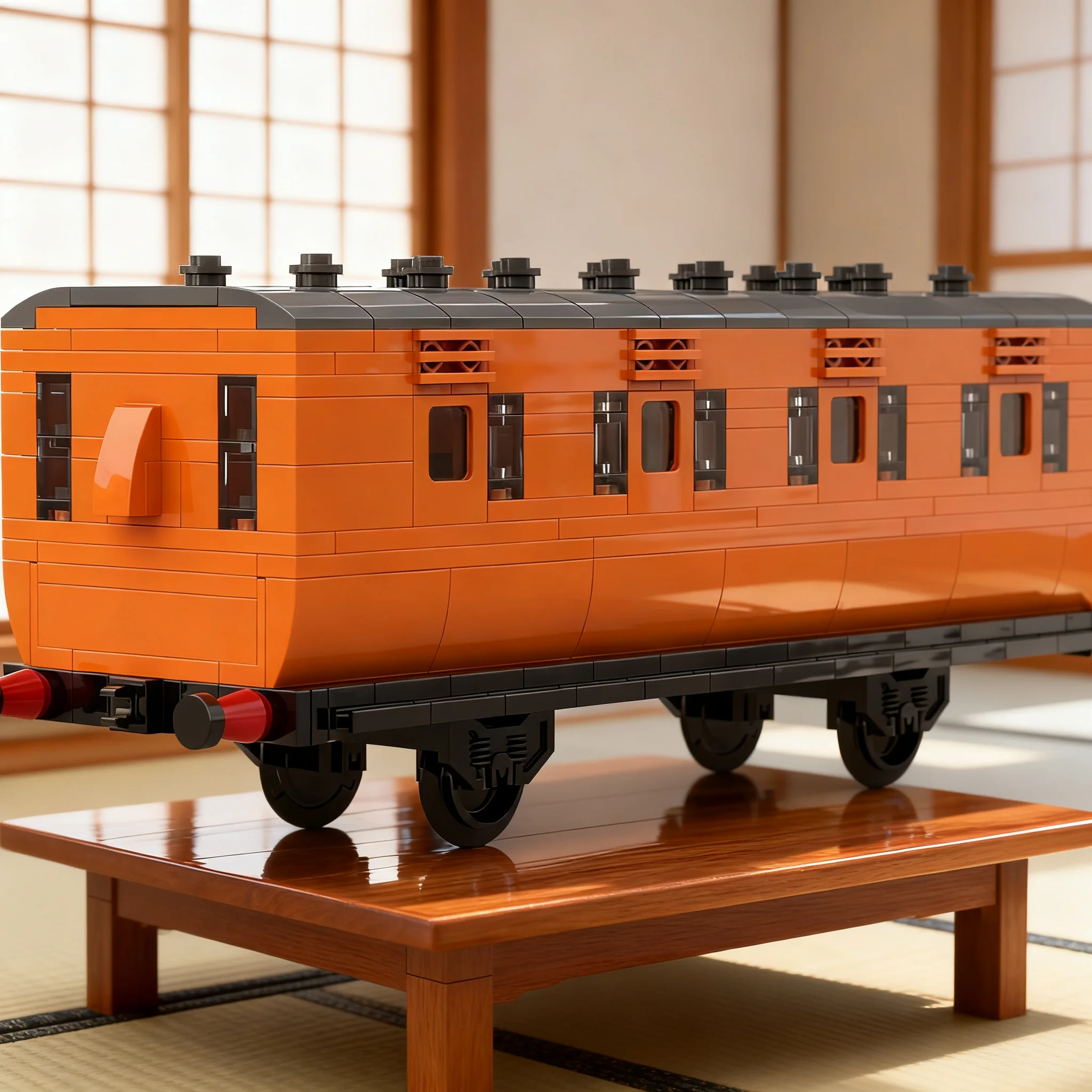 588pcs MOC Clarabel 4 Wheeled Stroudley Brake Coach Train Model Building Blocks Construction Toys Christmas Gift DIY Idea Brick