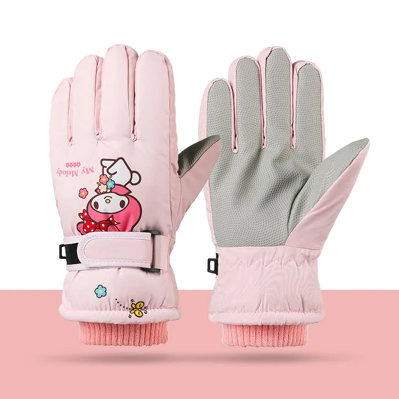 

Hot Cute Hello Kitty Series Gloves Cartoon Creative Print Autumn and Winter Windproof and Cold-proof Riding Gloves Gift